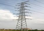 4 Legged Power Distribution Tower , tubular Transmission Line Steel Towers