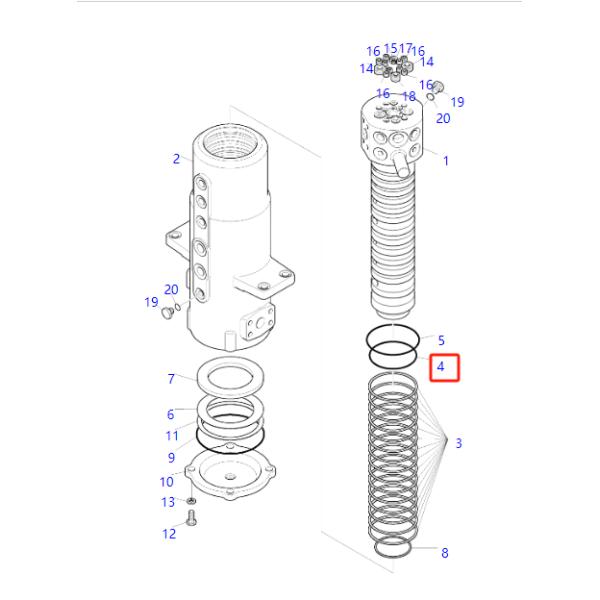 S8001001 O Ring KOMATSU Parts DX140W DX180 DX190W DX225 DX255 DX300 DX300LL SOLAR