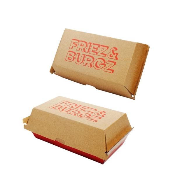 Custom burger boxes are eco-friendly biodegradable corrugated paper fast food packaging boxes