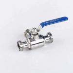 Male Thread Butterfly Valve for Pipe Lines Connect in Silver Stainless Steel 304