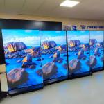 75 inch 85 inch 98 inch floor stand digital signage full screen with wheels easy