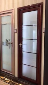 China Bathroom Waterproof Aluminum Frosted Glass Door 1.4mm Thickness on sale