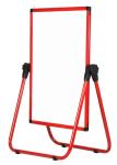 Red Frame U Stand Mobile Magnetic Whiteboard Anti - Deform Performance