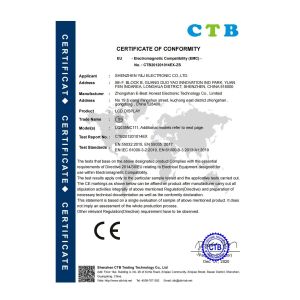 Shenzhen Yinji Electronics Co., Ltd. Certifications