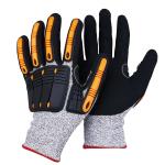 S-XXL N115010 Nitrile Sandy Palm TPR Impact Protection Nitrile Cut Resistant