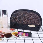 Portable Makeup Pouch Waterproof Glitter PU Travel Bag For Women Girls