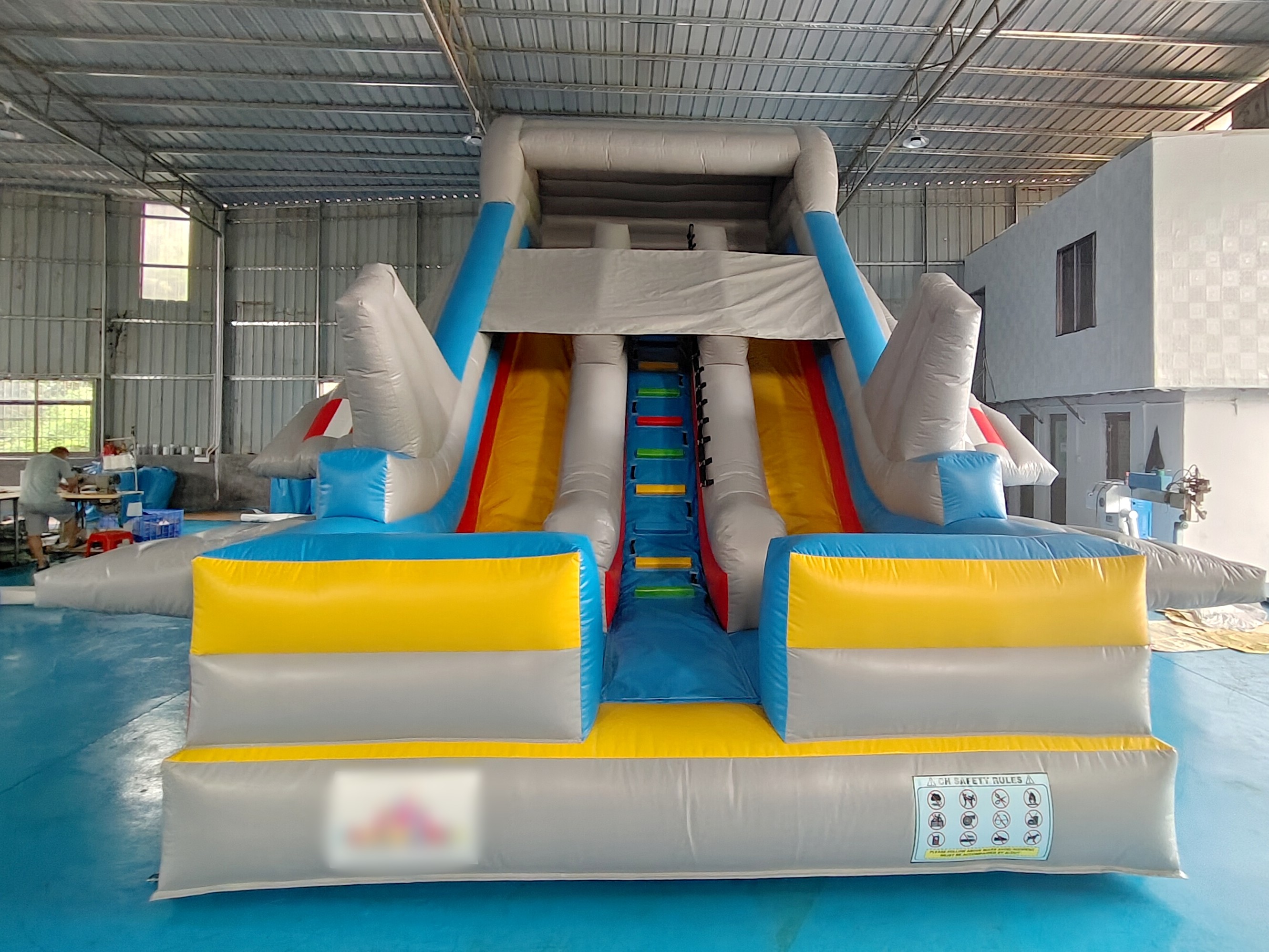 Commercial Inflatable Dry Slide Airplane Model Double Slides Inflatable Castle For Kids And Adults