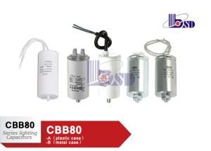 Wholesale CBB80 250VAC 25UF Fluorescent Light Capacitor For Low Frequency Bypass from china suppliers