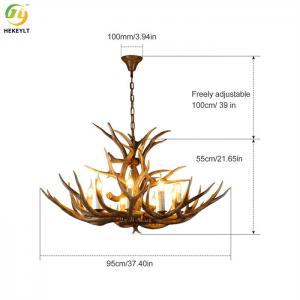 Wholesale E14 Rustic Deer Antler Chandelier Lighting 8 Light Large Resin from china suppliers