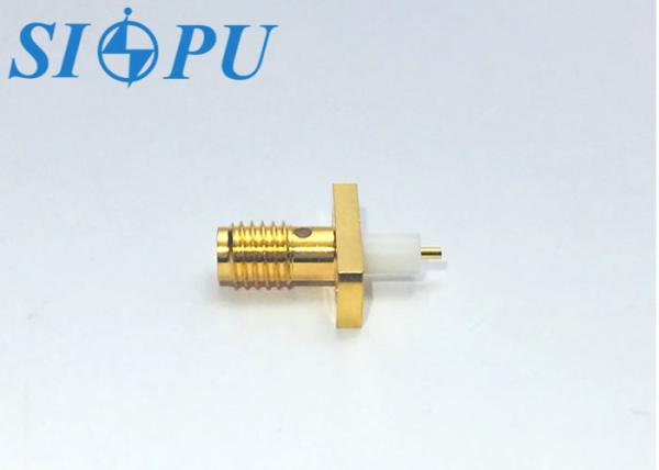 SSMA Female RF Coaxial Connector – Microstrip, Flange Mounted