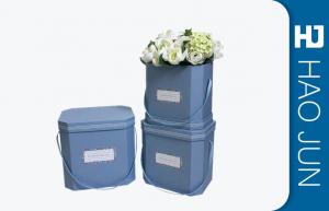 Light Blue Custom Printed Cardboard Flower Boxes With Lids , Free Sample