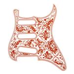 3Ply SSS Electric Guitar Pickguard 11-Hole White Pearl Flower Patter Scratch
