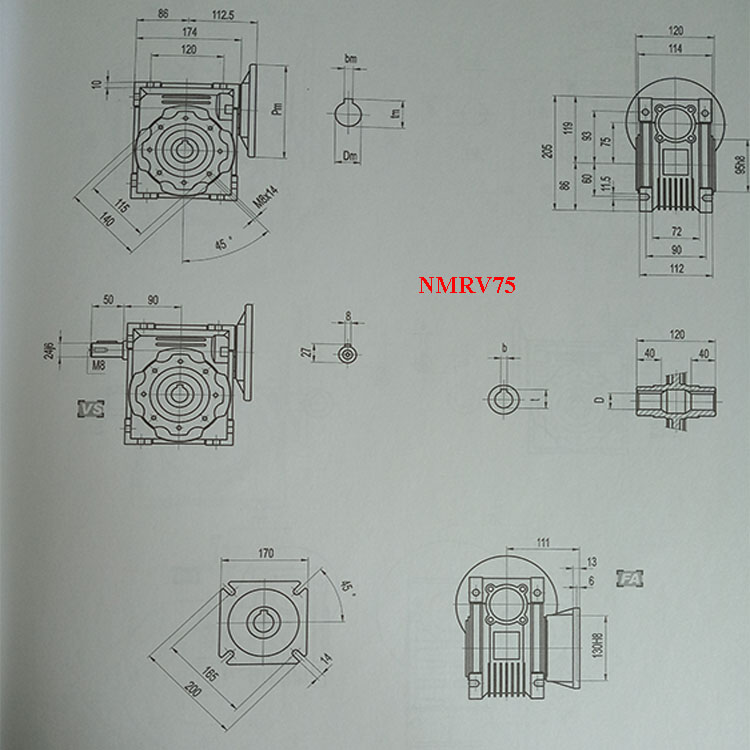 Aluminium Alloy 1440rpm Worm Gear Speed Reducer