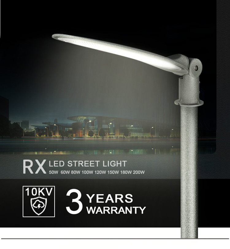120lm/w Waterproof LED Street Light 50watt 100watt 150watt Aluminium Housing