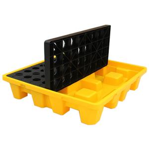 Wholesale 220L IBC Plastic Spill Pallets 55 Gallon Drum Containment Yellow from china suppliers