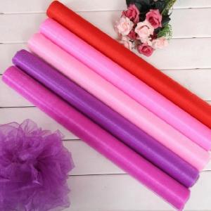 Wholesale High Density Soft Silk Organza Fabric 100cm 150cm Wedding Decoration Tulle Roll from china suppliers