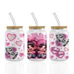 Valentine'S Day UV DTF Cup Wrap Transfers For Cups Wraps Custom Logo Spanish