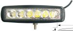 6 inch 18W Flood LED Work Light,Bar Black for Off-Road Jeep Fog Driving light