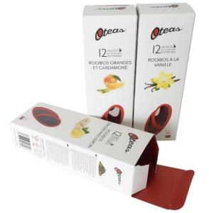 Wholesale Both Sides Clear PVC Window Tea Packing Box White Card Paper Offset Printing from china suppliers
