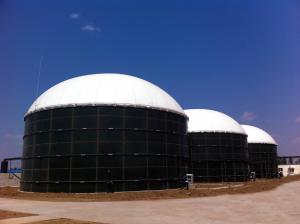 Wholesale ISO 9001 White Gas Holder Tank , Methane Gas Digester 1200 G / M2 Weight from china suppliers