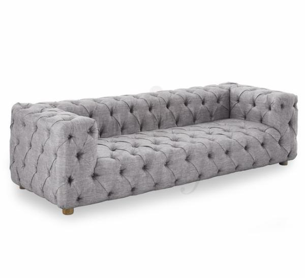 Wholesale living room Furniture upholstery button tufted grey chesterfield