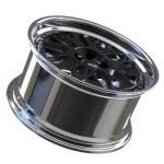 2 Piece 22 Inch Deep Dish Rims Wheels Gloss Black ET30 5x130 PCD