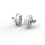 White Magnetic Pogo Pin Connectors 2 Pin Male And Female Connector 8.0mm