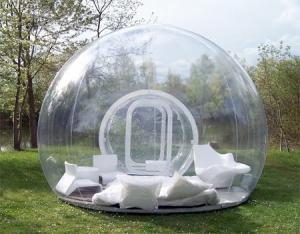 China 1.0mm PVC Clear Inflatable Bubble Tent / Camping Tent for Family Party 4m Dia on sale