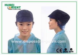 Wholesale Non Woven White Snood Disposable Head Cap With Peak / Hairnet with Size Customized from china suppliers