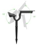 2700K 2W Garden Ground Solar Lights Rotatable IP65 Outdoor Landscape 240lm