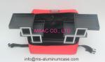 Zipper Cosmetic Travel Case , Red And Black Professional Travel Makeup Bag