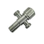 Brushed Surface Sanitary Angle Valve SUS304 Wall In Type