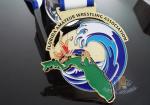 Customized Taekwondo Or wrestling Metal Award Medals with Sublimated Ribbon