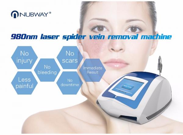 No down time continuous / pulse work mode diode laser 980 nm varicose spider vein machine