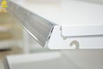 9010 White Color Supermarket Steel Racks Punched Buckle Back Panel