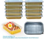 Aluminum Foil Pans With Lids 10pack Heavy Duty 2LB Foil Pan 8.5"×6" Disposable,