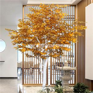 Wholesale Bleach White Trunk Silk Cloth Leaves Artificial Evergreen Trees For Home Decoration from china suppliers