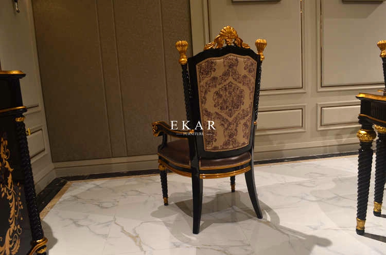 Home Goods Dining Chair French Dining Chair Armrest Leather Dining Chair TV-028A