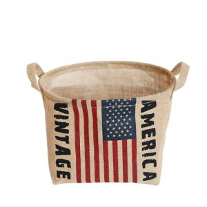 Wholesale Cotton Waterproof Fabric Foldable Laundry Basket Baby Kids Dirty Clothes Bucket Hamper from china suppliers