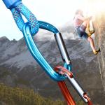 OEM Heavy Duty 23KN Snap Hook D Shape 7075 Aluminum Carabiner Clip for Climbing