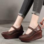 S475 Explosive Style Wedge Heel Platform Fashion Single Shoes Ethnic Retro