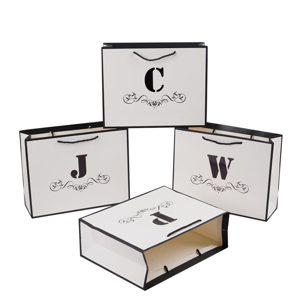 Custom Logo White Jewelry Boutique Shopping Gift Paper Bag for Jewelry Watch Eyewear