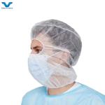 Class I Medical Disposable Nonwoven Hood For Protective Food Processing In White