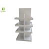Buy cheap 4 Tier Paper Retail Floor Display Shelves Square White Lamination Finish from wholesalers