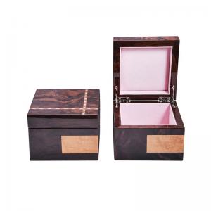 China Cherry Walnut Wood Custom Wooden Gift Boxes For Ring Watch Jewelry Storage on sale