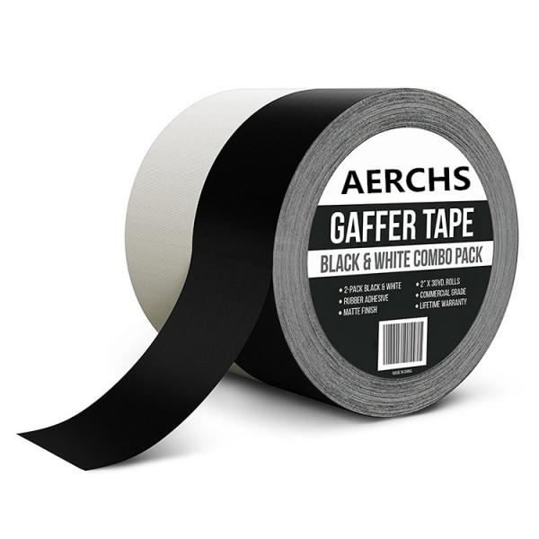 Quality Non Reflective Black And White Color Gaff Matte Cloth Gaffer Tape for sale
