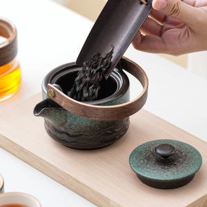 Wholesale Sustainable Single Pot Ceramic Kung Fu Tea Set Stylish Design for Home in Asian Zen from china suppliers
