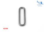 Round Shape Rectangle D Ring , Shiny Silver Metal Bag Accessories For Bag Making