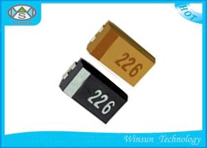 Wholesale Standard SMD Tantalum Capacitor 220 Microfarad Capacitor Yellow / Gray Small Size from china suppliers
