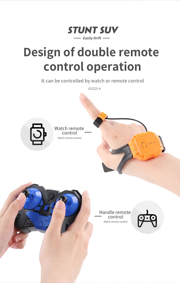 Watch Remote Control Deformation Off-Road Vehicle Drift Climbing Car with USB Cable